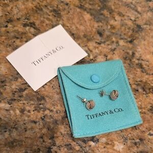 Tiffany & Co. Sterling Silver Twist Wire Knot Earrings